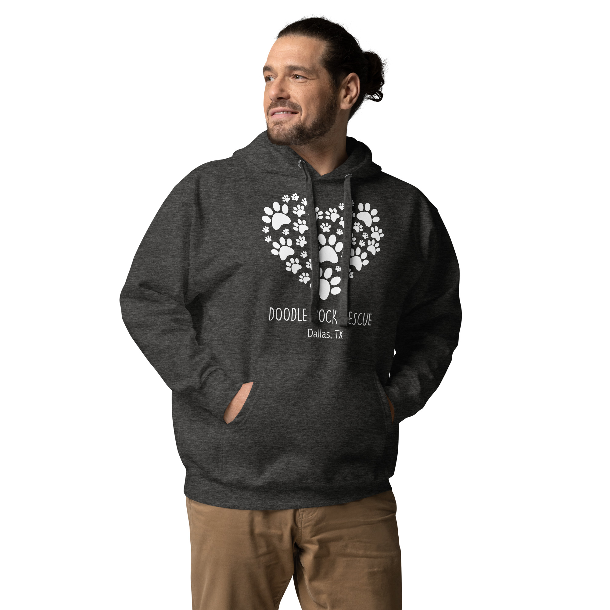 Paws Of Love Front Logo Unisex Hoodie - Image 4