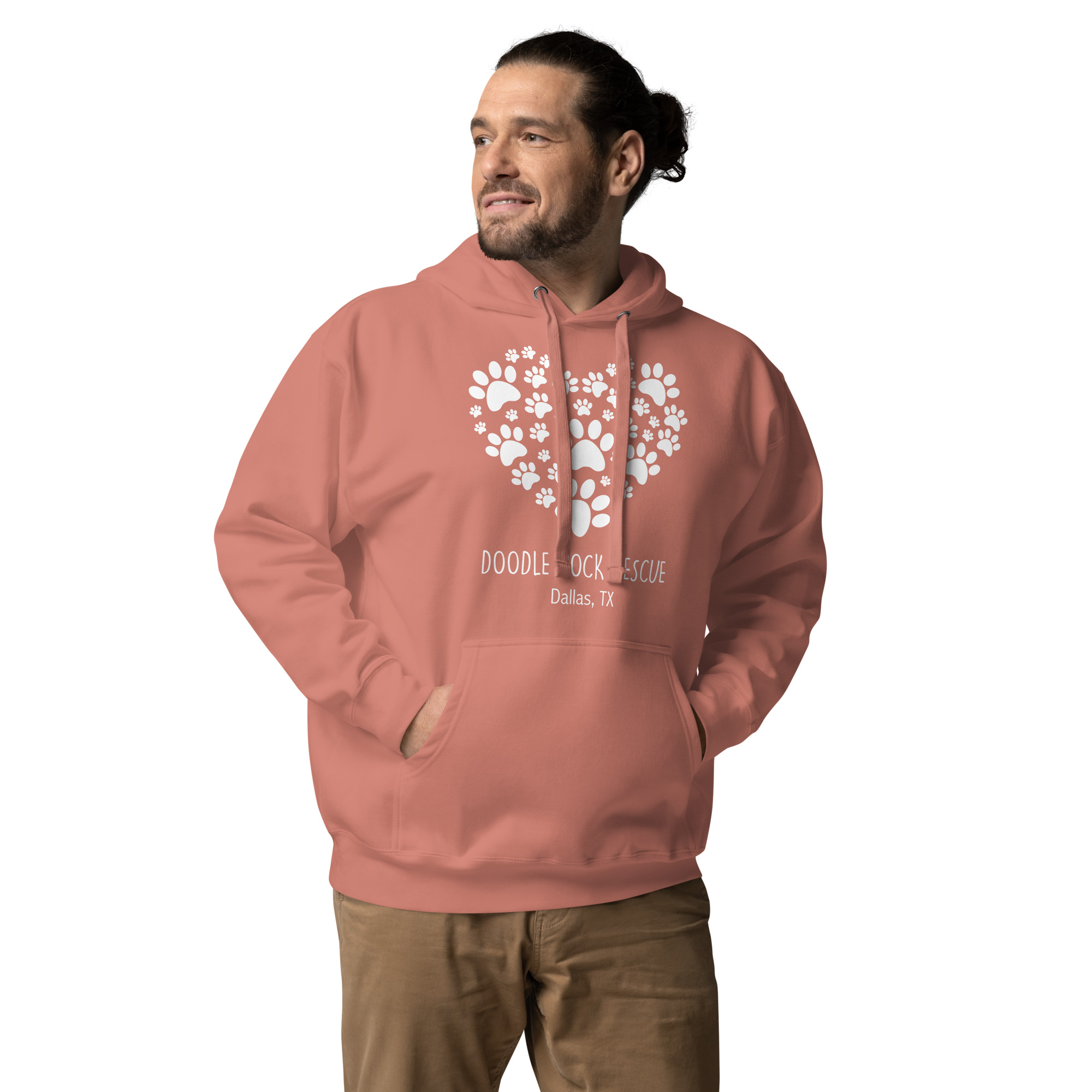 Paws Of Love Front Logo Unisex Hoodie - Image 9