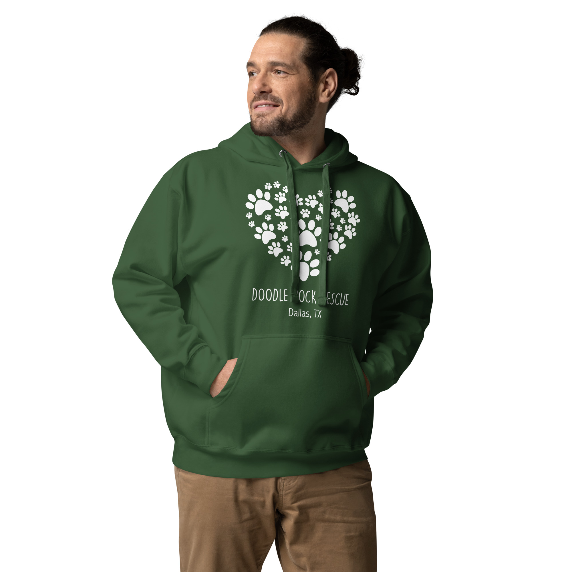 Paws Of Love Front Logo Unisex Hoodie - Image 7