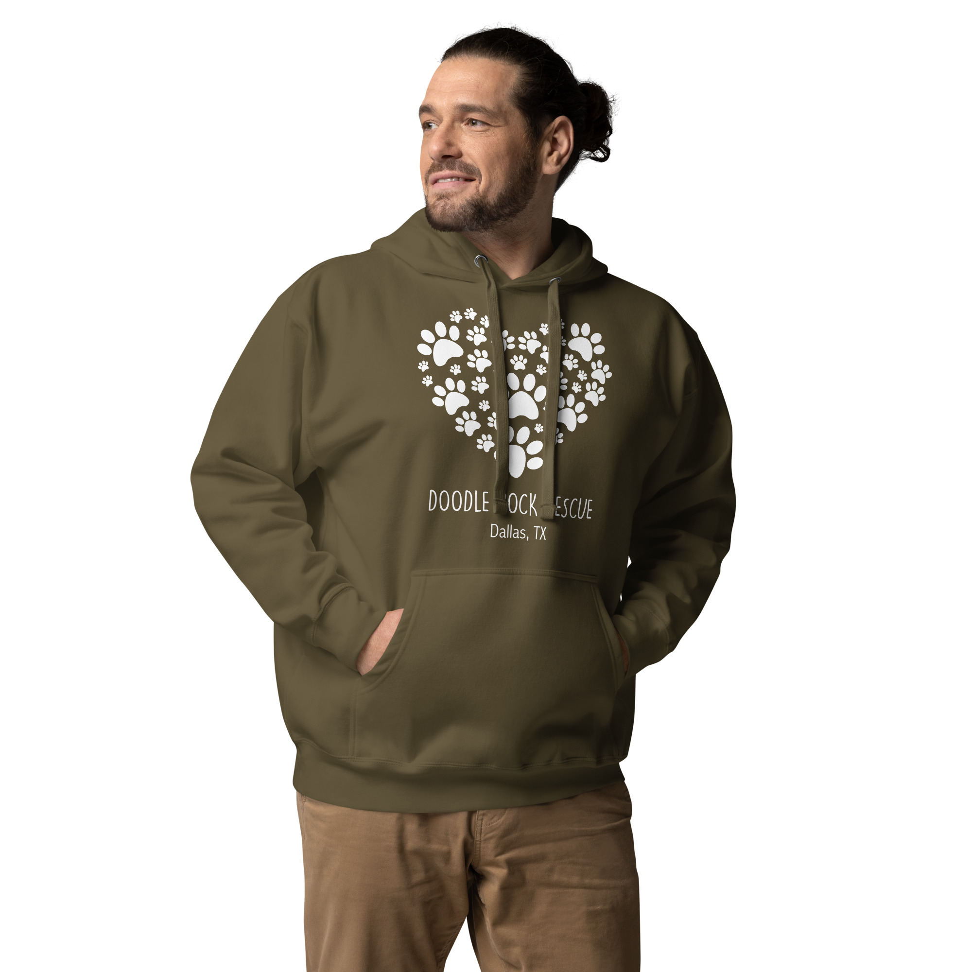 Paws Of Love Front Logo Unisex Hoodie - Image 8