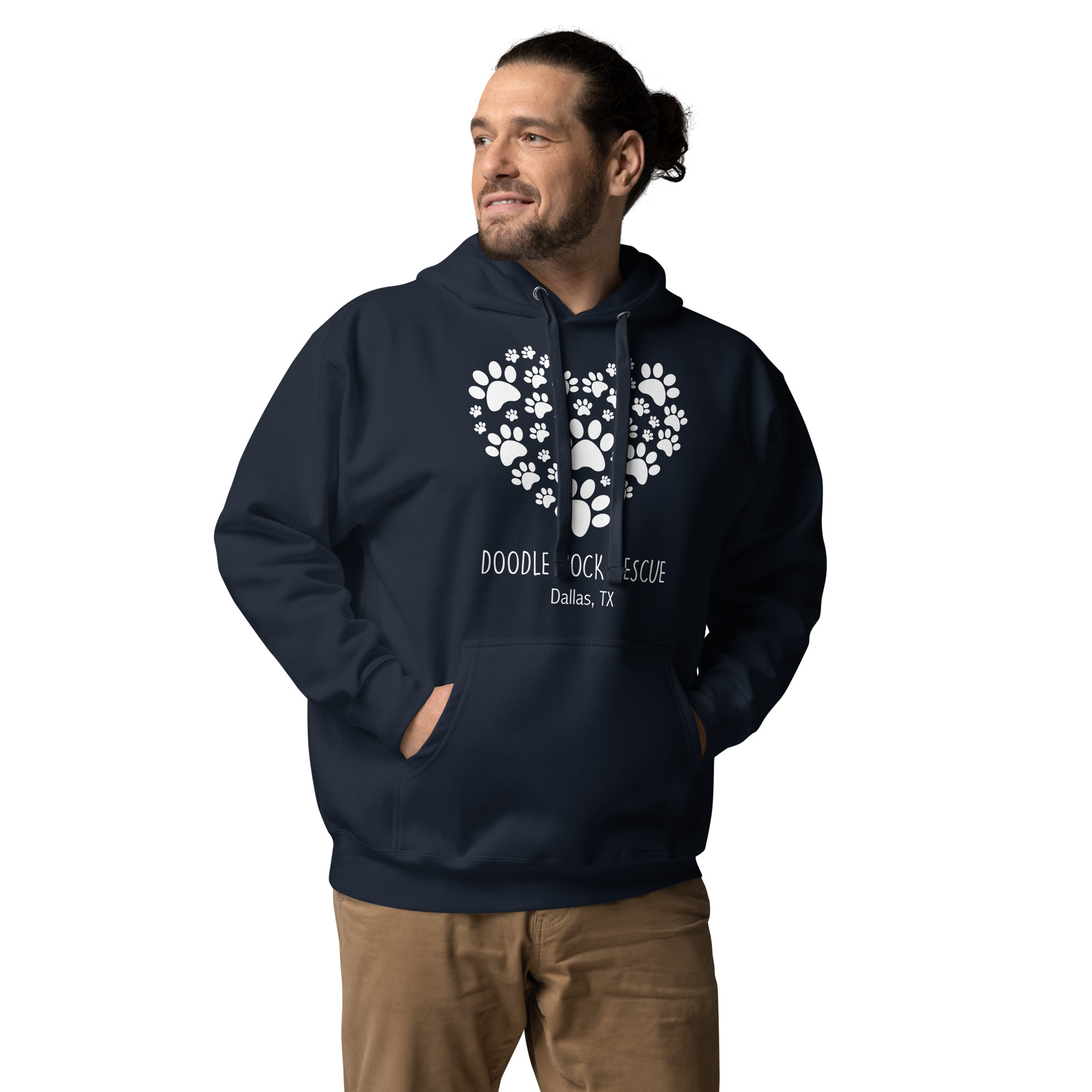Paws Of Love Front Logo Unisex Hoodie - Image 2