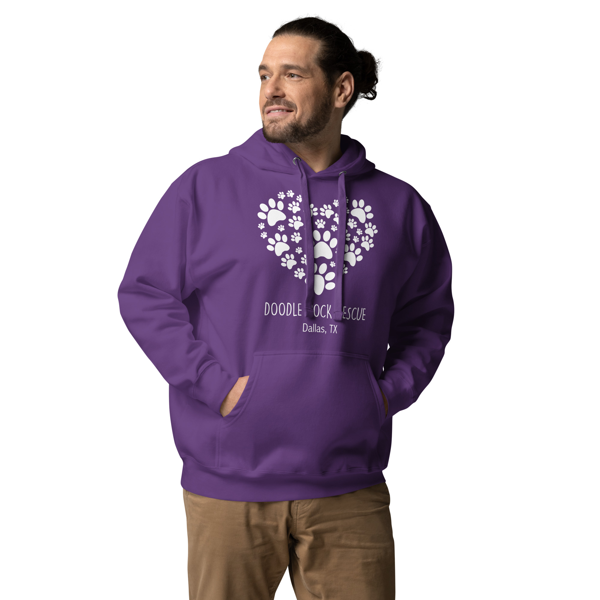 Paws Of Love Front Logo Unisex Hoodie - Image 6