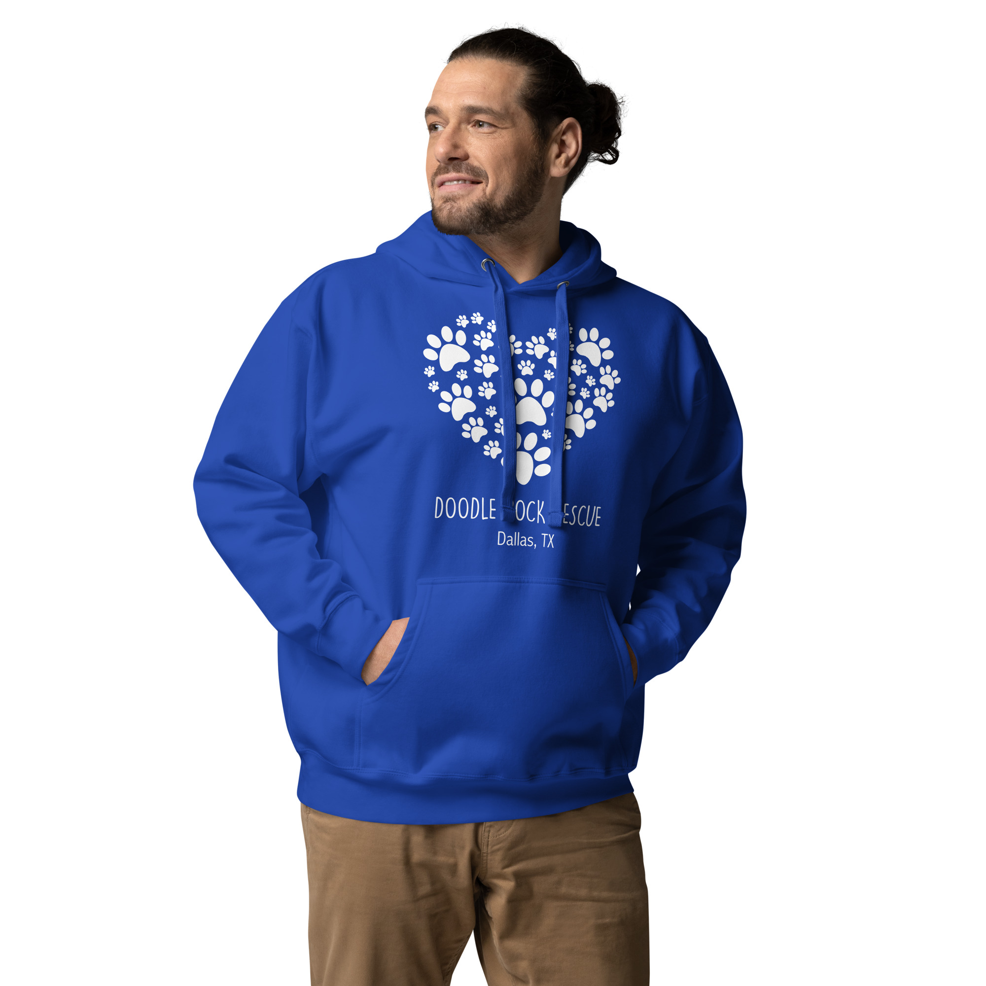 Paws Of Love Front Logo Unisex Hoodie - Image 5