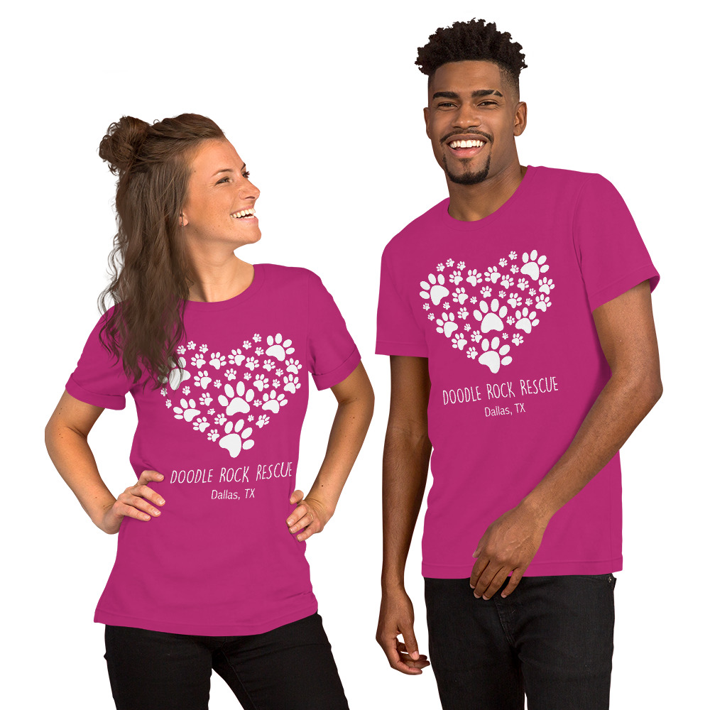Paws Of Love Front Graphic Unisex T-Shirt - Image 9