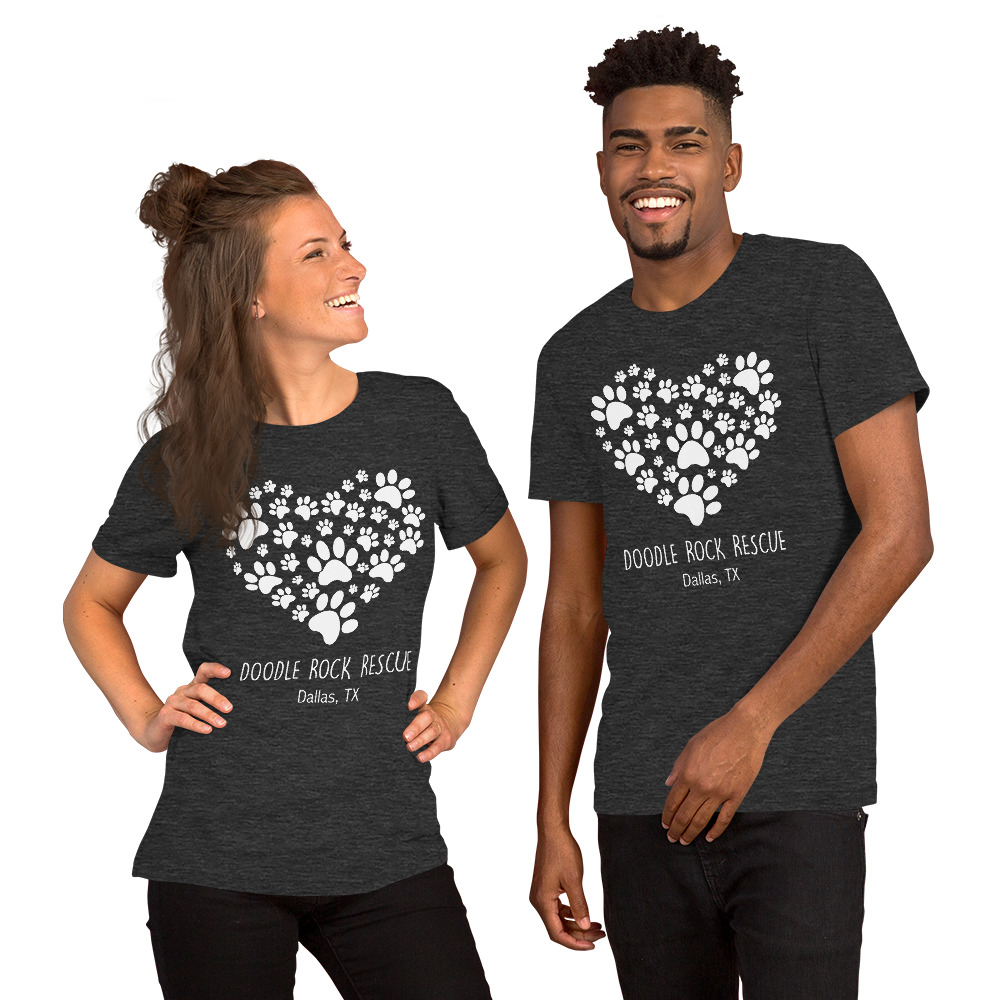 Paws Of Love Front Graphic Unisex T-Shirt - Image 8