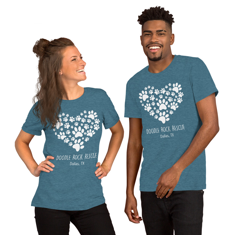 Paws Of Love Front Graphic Unisex T-Shirt - Image 11