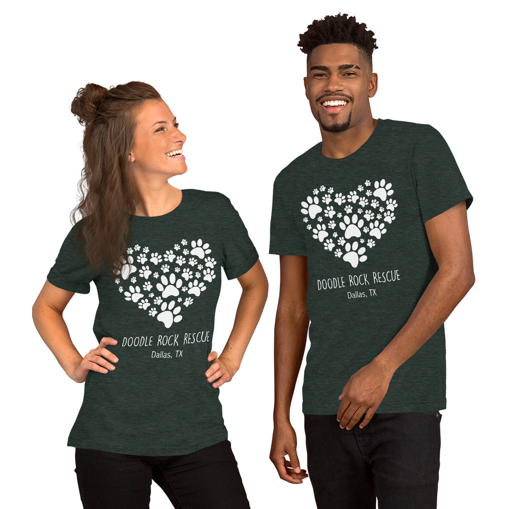 Paws Of Love Front Graphic Unisex T-Shirt - Image 5