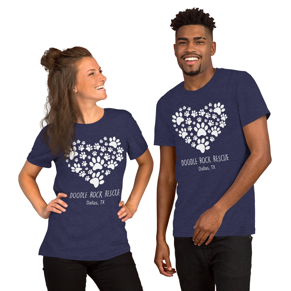 Paws Of Love Front Graphic Unisex T-Shirt - Image 4