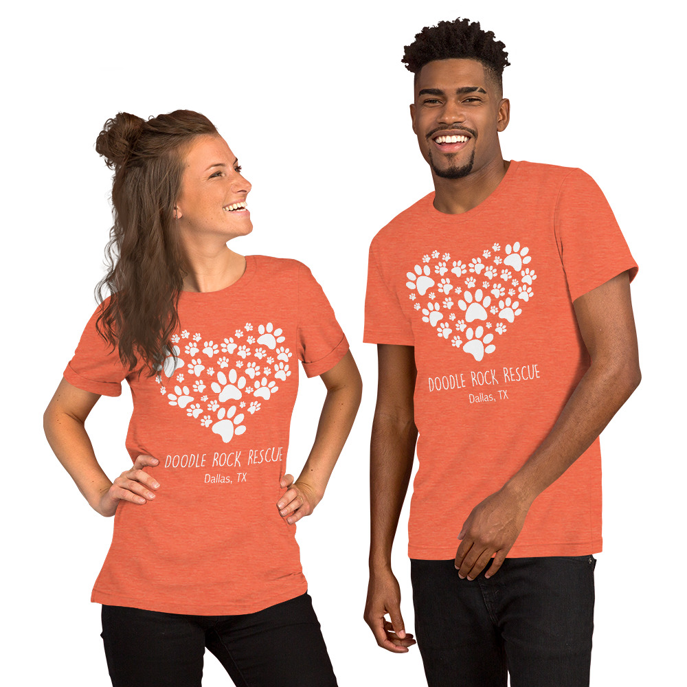 Paws Of Love Front Graphic Unisex T-Shirt - Image 13