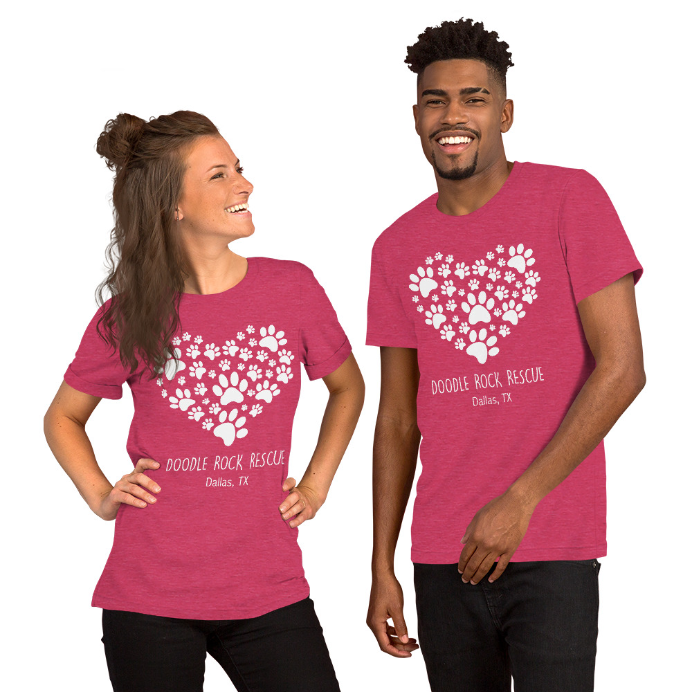 Paws Of Love Front Graphic Unisex T-Shirt - Image 10