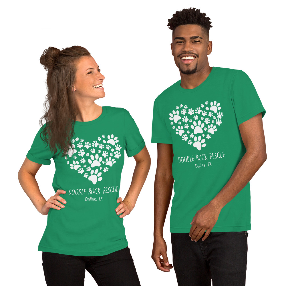 Paws Of Love Front Graphic Unisex T-Shirt - Image 12