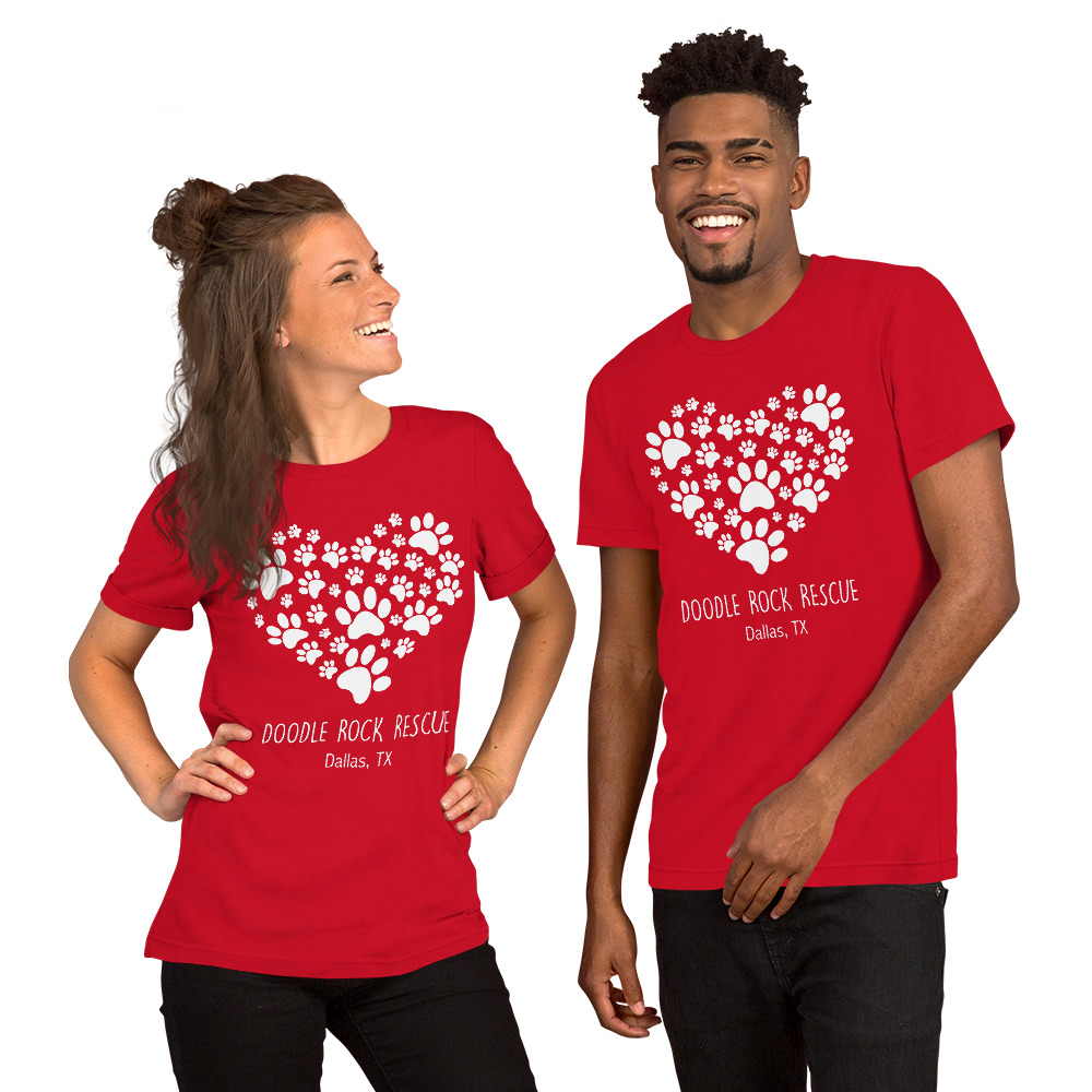Paws Of Love Front Graphic Unisex T-Shirt - Image 6